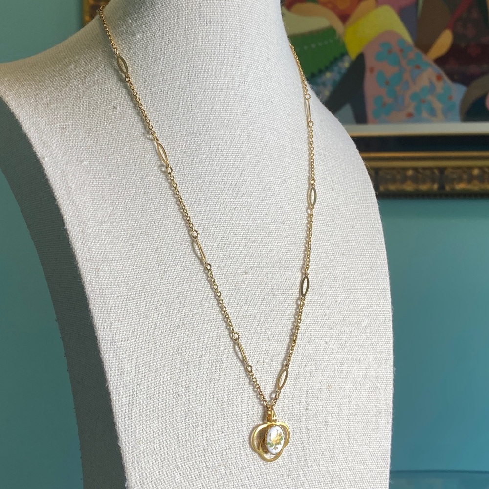 Gold Rose Pendant Necklace - Picture 2 of 5